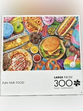 Buffalo Games Fun Fair Food 300-Piece Jigsaw Puzzle - Colorful Carnival Foods